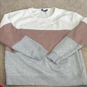 Ocean Drive Tri-Tone Crewneck Sweater - White, Brown, Gray